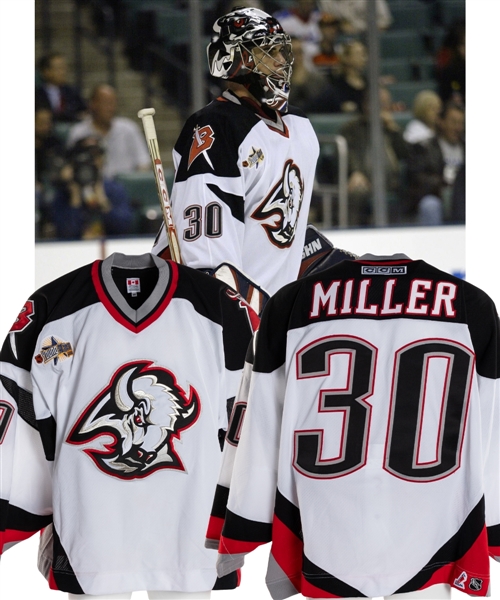 Ryan Millers 2003 NHL All-Star Game Buffalo Sabres "Eastern Conference YoungStars" Game-Worn Jersey with NHLPA COA