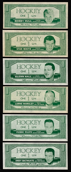 1962-63 Topps Hockey Bucks / Dollars Near Complete Set (23/24)