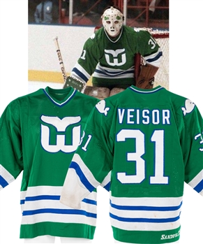 Mike Veisors 1982-83 Hartford Whalers Game-Worn Jersey 