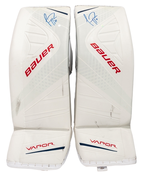 Carey Prices Circa-2010s Montreal Canadiens Signed Pro-Stock Bauer Vapor Player-Worn Goalie Pads from His Personal Collection - Classic Auctions LOA and Frameworth COA 