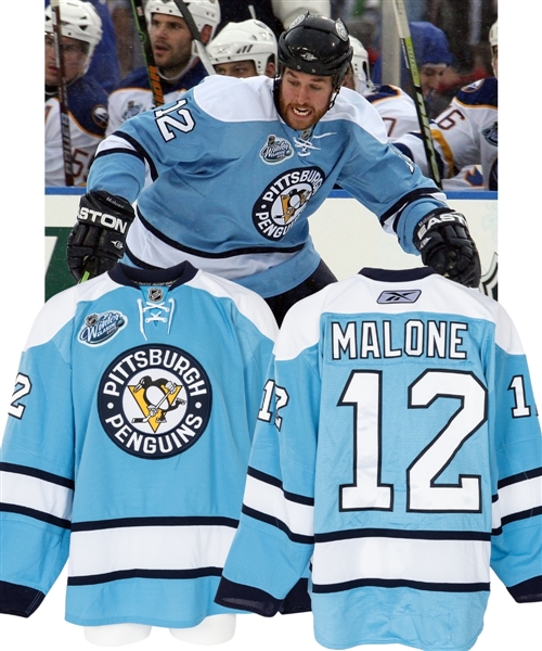 Ryan Malone’s 2008 NHL Winter Classic Pittsburgh Penguins Game-Worn First Period Jersey with LOA