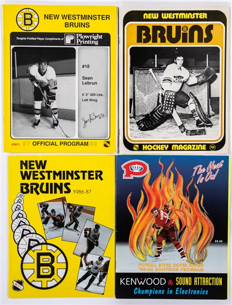 1970s to 1990s Minor Hockey League Program Collection of 23 - Mostly British Columbia Teams