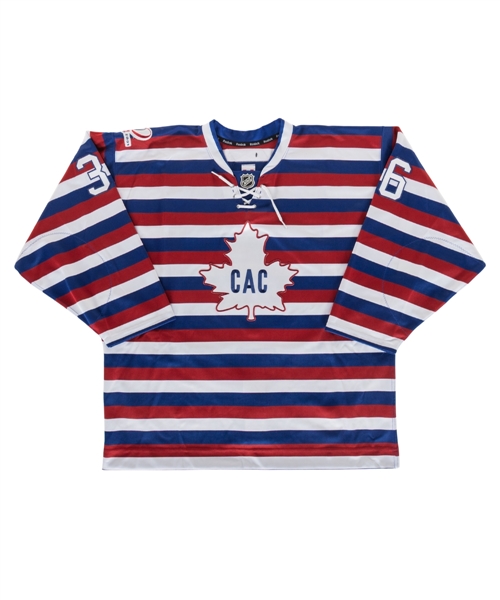 Matt DAgostinis 2008-09 Montreal Canadiens "1912-13" Centennial Game-Worn Jersey with Team LOA - Canadiens Centennial Patch!