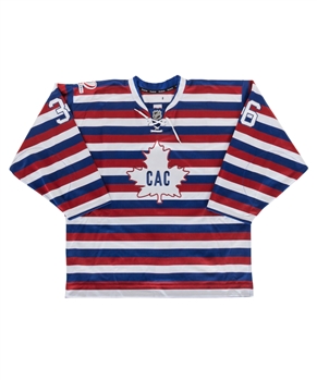 Matt DAgostinis 2008-09 Montreal Canadiens "1912-13" Centennial Game-Worn Jersey with Team LOA - Canadiens Centennial Patch!