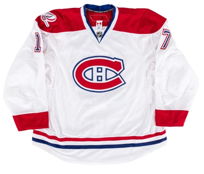 George Laraques 2009-10 Montreal Canadiens Game-Worn Jersey with Team LOA - Centennial Patch!