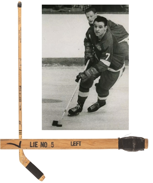 Norm Ullmans Mid-1960s Detroit Red Wings Signed Northland Custom Pro Game-Used Stick - From the Collection of Photographer Jim Mackey  