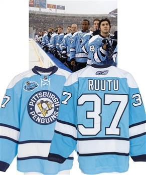 Jarkko Ruutu’s 2008 NHL Winter Classic Pittsburgh Penguins Game-Worn Second Period Jersey with LOA