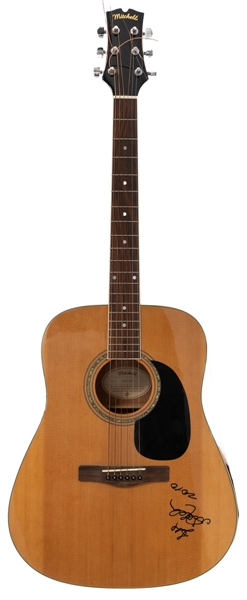 Willie Nelson Signed Mitchell Acoustic Guitar from the Personal Collection of Carey Price with Classic Auctions LOA