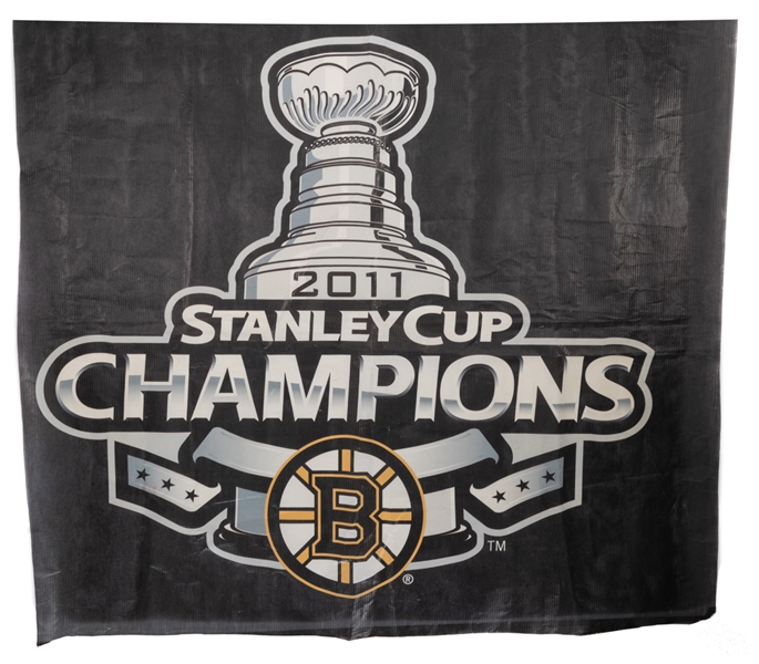 Boston Bruins 2011 Stanley Cup Champions Large Banner Originally Displayed Outside TD Garden (55" x 60")