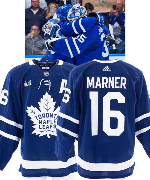 Mitch Marners 2022-23 Toronto Maple Leafs Game-Worn Stanley Cup Playoffs Alternate Captains Jersey - Photo-Matched!