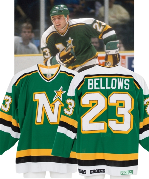 Brian Bellows 1988-89 Minnesota North Stars Game-Worn Jersey with LOA 