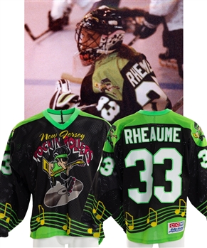 Manon Rheaumes 1994 RHI New Jersey Rockin Rollers Inaugural Season Game-Worn Jersey with LOA - Nice Game-Wear!