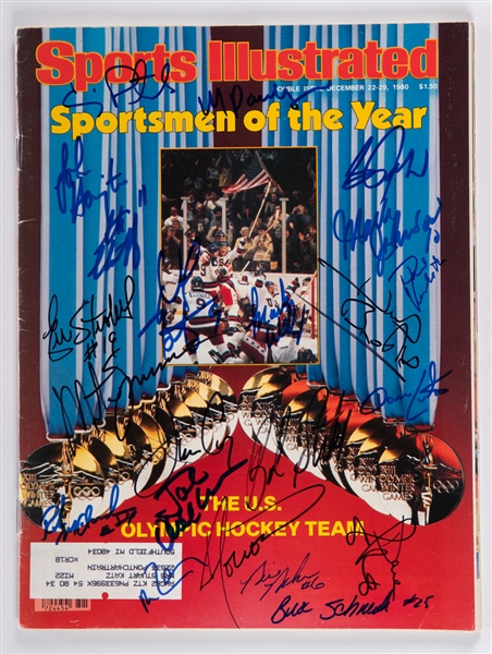 1980 Team USA "Miracle on Ice" Team-Signed December 1980 Sports Illustrated "Sportsmen of the Year" Issue Including Brooks, Craig, Eruzione and Others with PSA/DNA LOA