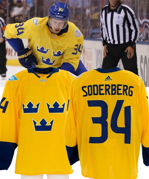 Carl Soderbergs 2016 World Cup of Hockey Team Sweden Game-Worn Jersey - Fanatics Authenticated!