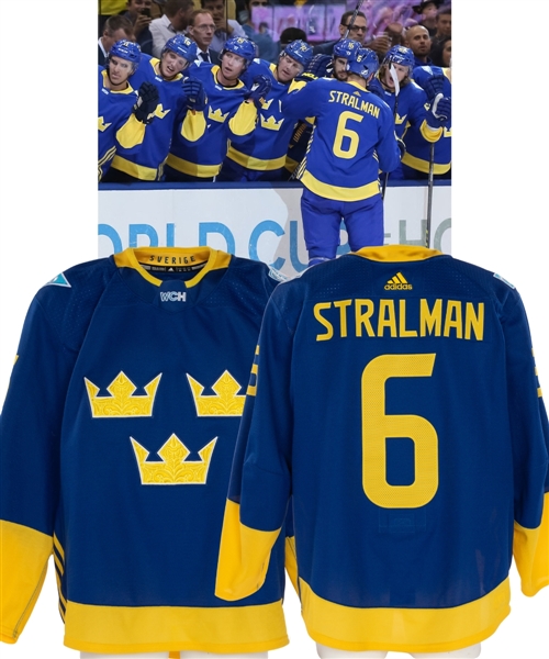 Anton Stralmans 2016 World Cup of Hockey Team Sweden Game-Worn Jersey - Fanatics Authenticated!