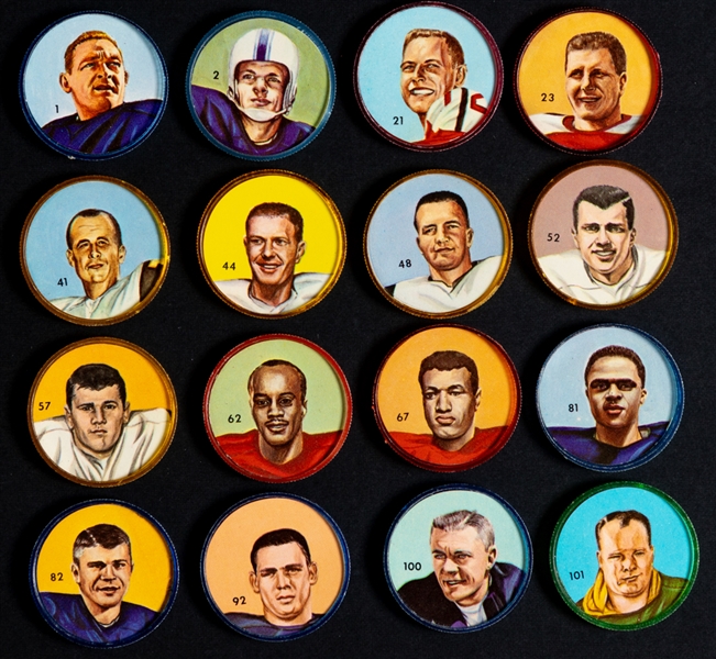 Scarce 1963 Nalleys CFL Football Coins Near Complete Set (152/160)