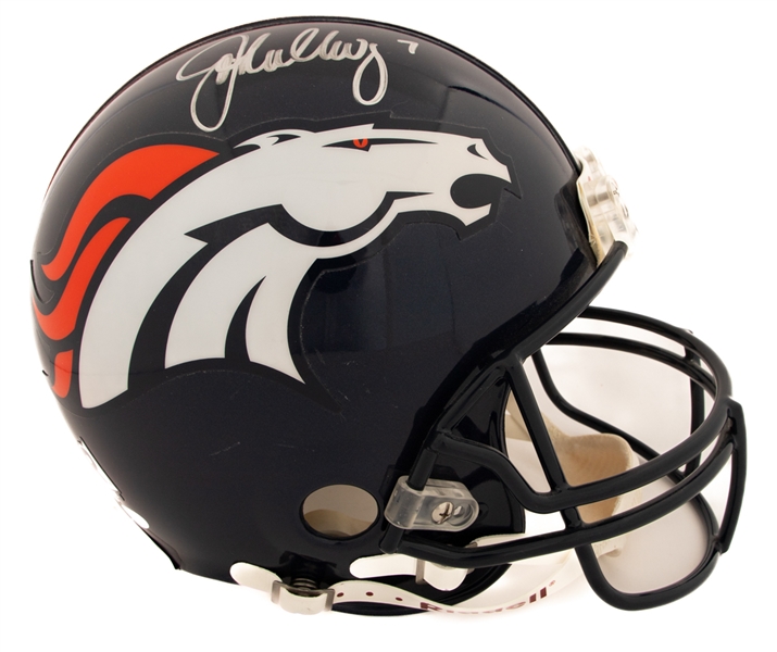 John Elway Signed Denver Broncos Full-Size Riddell Helmet with JSA LOA 