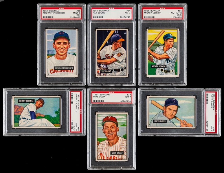 1951 Bowman Baseball PSA/GAI/SGC-Graded Cards (25) - All Graded NM 7 or Better