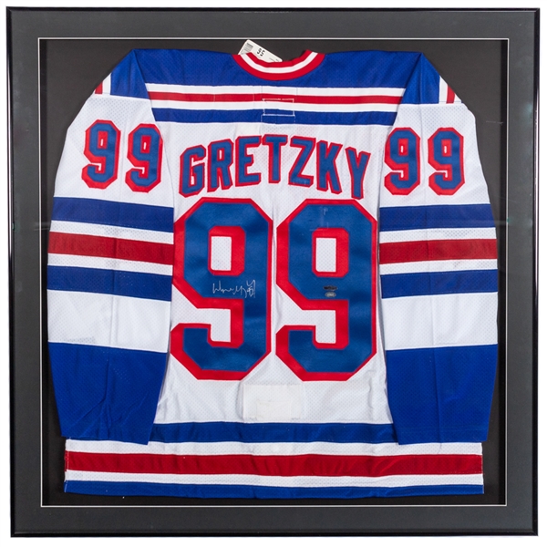 Wayne Gretzky Signed 1996-97 New York Rangers Framed Jersey with UDA COA (36" x 36")