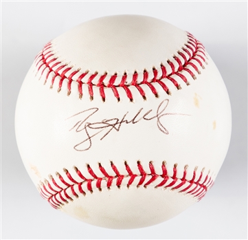 Deceased HOFer Roy Halladay Single-Signed OMLB Baseball with JSA Auction LOA