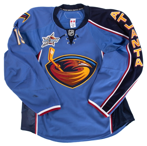 Colby Armstrongs 2007-08 Atlanta Thrashers Signed Game-Worn Jersey with MeiGray LOA - 2008 All-Star Game Patch!