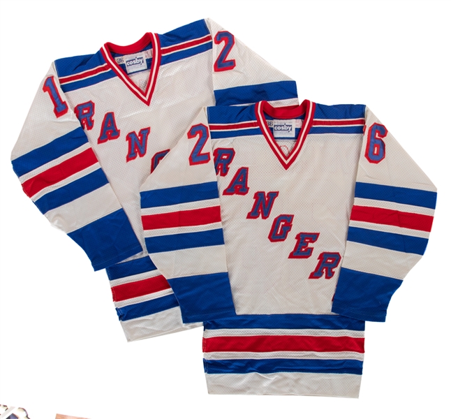 Don and Dave Maloney Early-to-Mid-1980s New York Rangers Pro Style Jersey Collection of 2