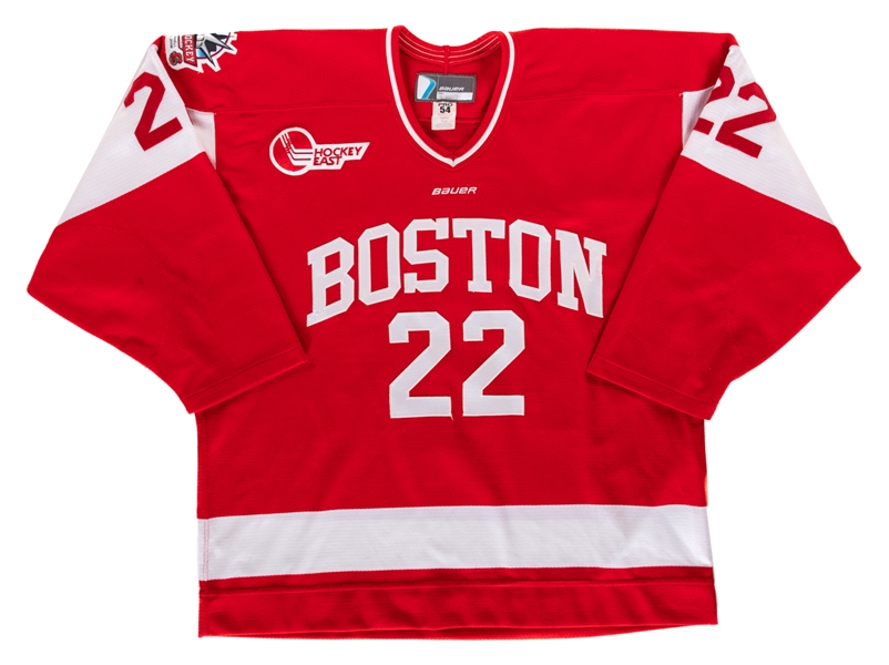 Ross Gaudet’s 2009-10 NCAA Boston University Terriers "Red Hot Hockey - Madison Square Garden"Game-Worn Jersey