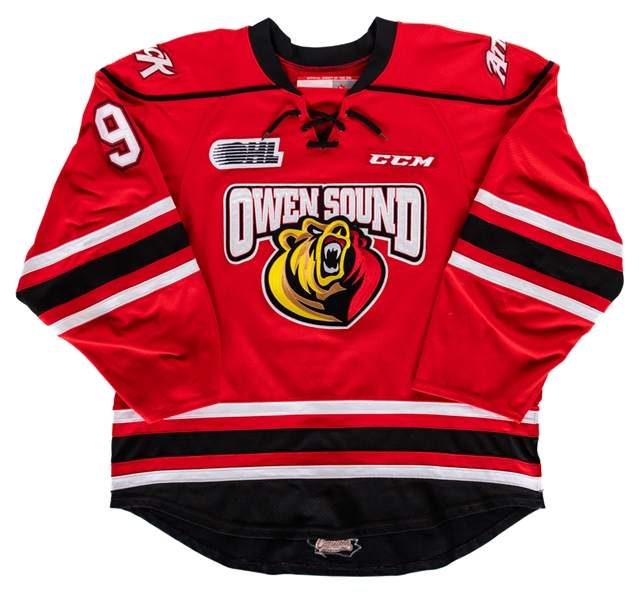 Ethan Szypula’s 2015-16 OHL Owen Sound Attack Game-Worn Jersey with Team LOA