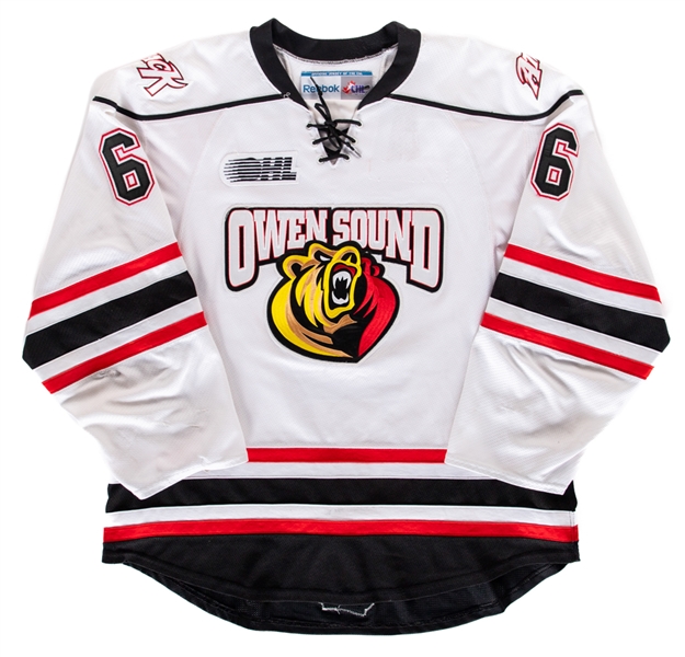 Brayden Rose’s 2012-13 OHL Owen Sound Attack Game-Worn Jersey with Team LOA