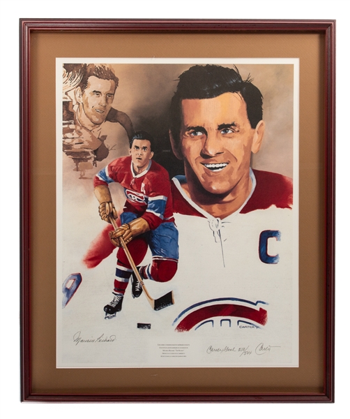 Maurice Richard Signed Montreal Canadiens “544 Goals” Framed Limited-Edition AP Lithograph #513/544 with COA (25" x 30")