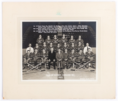 Paul Masnicks 1950-51 Montreal Canadiens Team Photo from His Personal Collection with LOA (12" x 14")