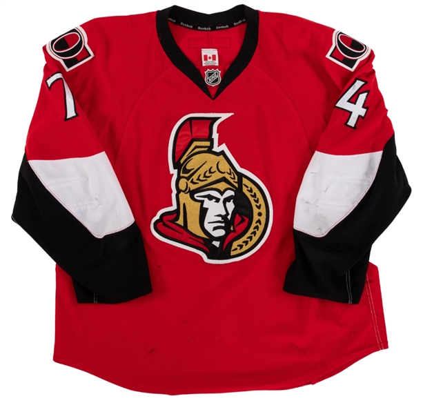 Mark Borowieckis 2015-16 Ottawa Senators Game-Worn Jersey with Team COA