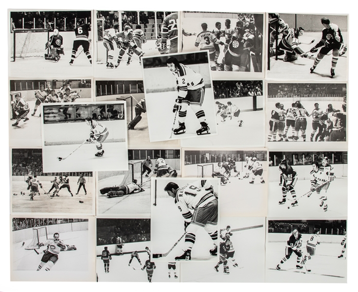 Vintage 1960s/1970s NHL Photo Collection of 120+ with Horton, Worsley, Giacomin, Clarke, Ratelle, Park and Others 