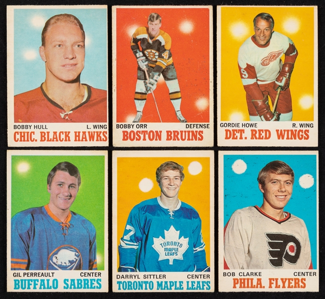 1970-71 O-Pee-Chee Hockey Near Complete Card Set (263/264) and Deckle Edge Near Complete Card Set (45/48)