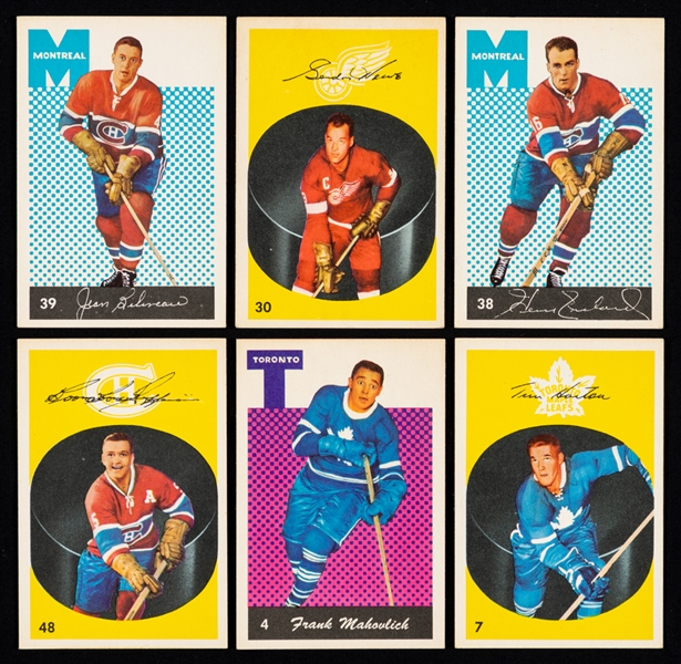 1962-63 Parkhurst Hockey Near Complete Card Set (54/56) Plus Extras (116)