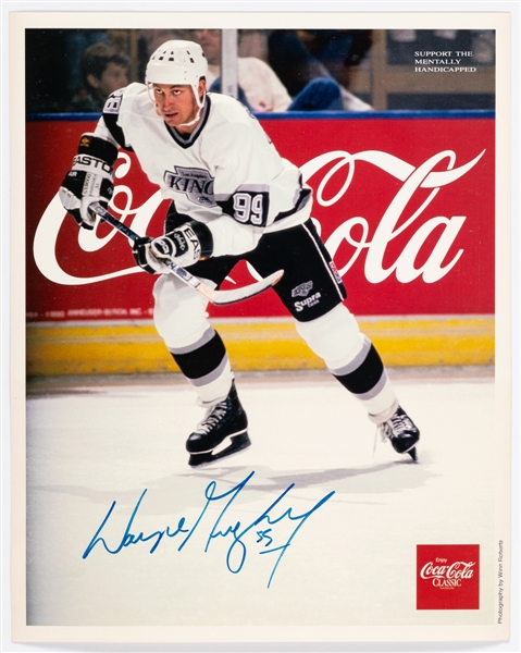 Wayne Gretzky Signed Coca-Cola Los Angeles Kings Photo with PSA/DNA LOA