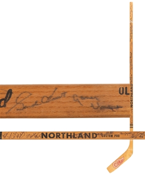 Gordie Howe Circa-1967 Detroit Red Wings Team-Signed Game-Issued Northland Custom Pro Stick 