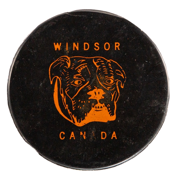 Windsor Bulldogs IHL 1963-64 Official Game Puck 