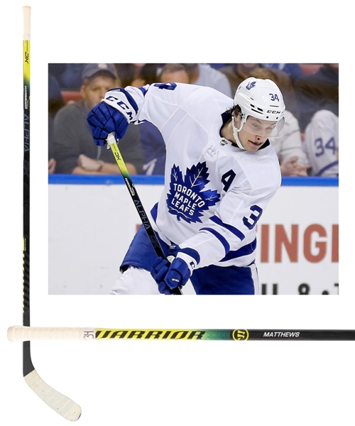 Auston Matthews’ 2019-20 Toronto Maple Leafs Warrior Alpha DX Game-Used Stick