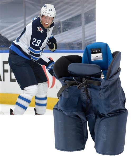 Patrik Laines 2019-20 Winnipeg Jets Bauer Game-Worn Pants - Photo-Matched to 2020 Stanley Cup Playoffs!