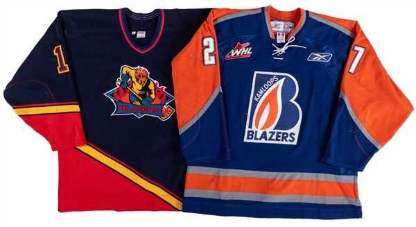 Kyle Ladobruks (1999-2000) and Nick Ross (2007-08) WHL Kamloops Blazers Game-Worn Jerseys with Team LOAs