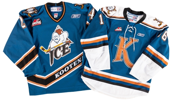 Brendan Hurleys (2008-09) and Jeff Hubics (2010-11) WHL Kootenay Ice Game-Worn Jerseys with Team LOAs