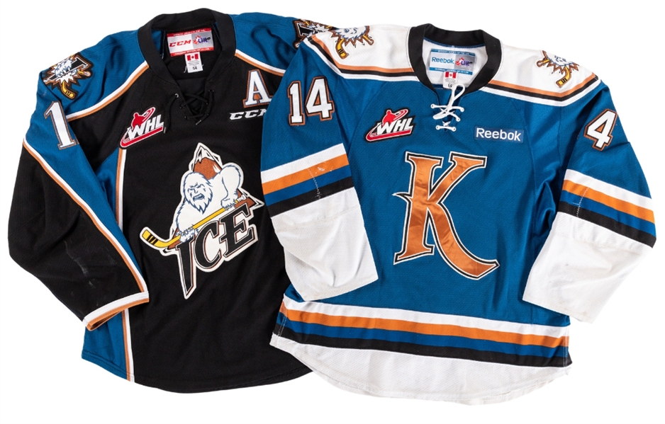 Jaedon Descheneaus (2013-14) and Luke Philps (2014-15) WHL Kootenay Ice Game-Worn Jerseys with Team LOAs