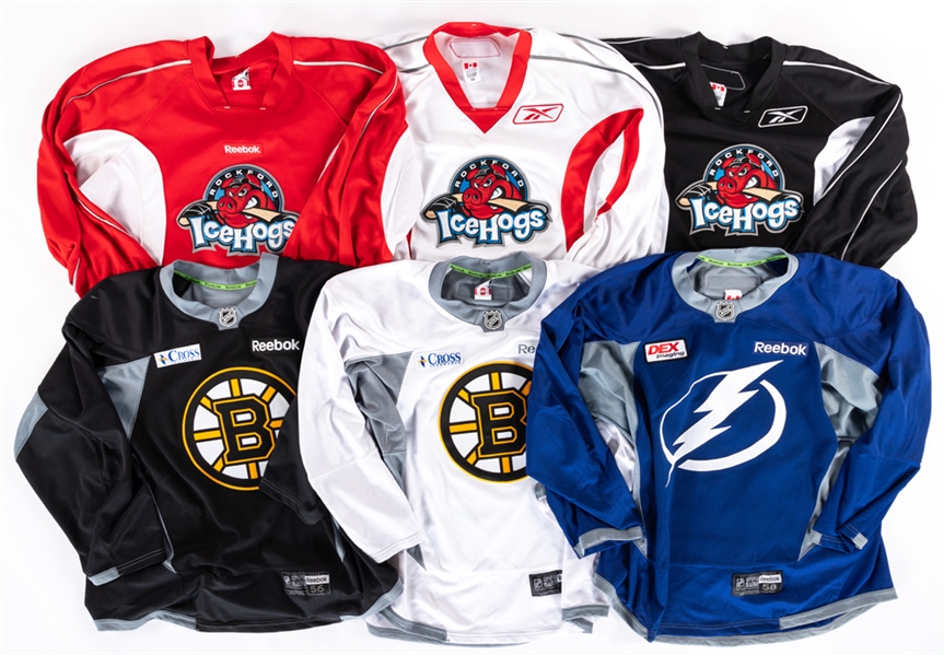 2010s/20s Colorado, Boston, Tampa Bay, Carolina, Ottawa, Buffalo, Dallas, Winnipeg and Rangers Practice Jersey Collection of 24 