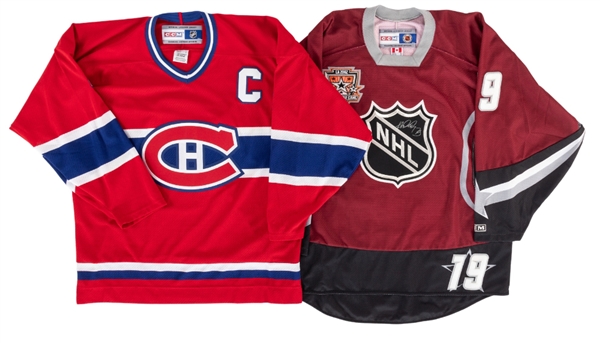 Lanny McDonald, Jean Beliveau, Jeremy Roenick, Dino Ciccarelli and Alexei Yasin Signed Legends Jersey Collection of 5 with JSA Auction LOA