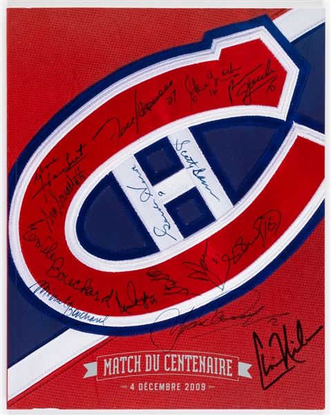 Montreal Canadiens December 4th 2009 "Centennial Game" Multi-Signed Montreal Forum Program with Dryden, E. Bouchard, Richard and Howe - JSA Auction LOA