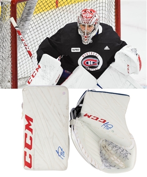 Carey Prices Circa Late-2010s/Early-2020s Montreal Canadiens Signed Practice-Used CCM (by Lefevre) Extreme Flex 4 Glove and Blocker from His Personal Collection - Classic Auctions LOA and Frameworth