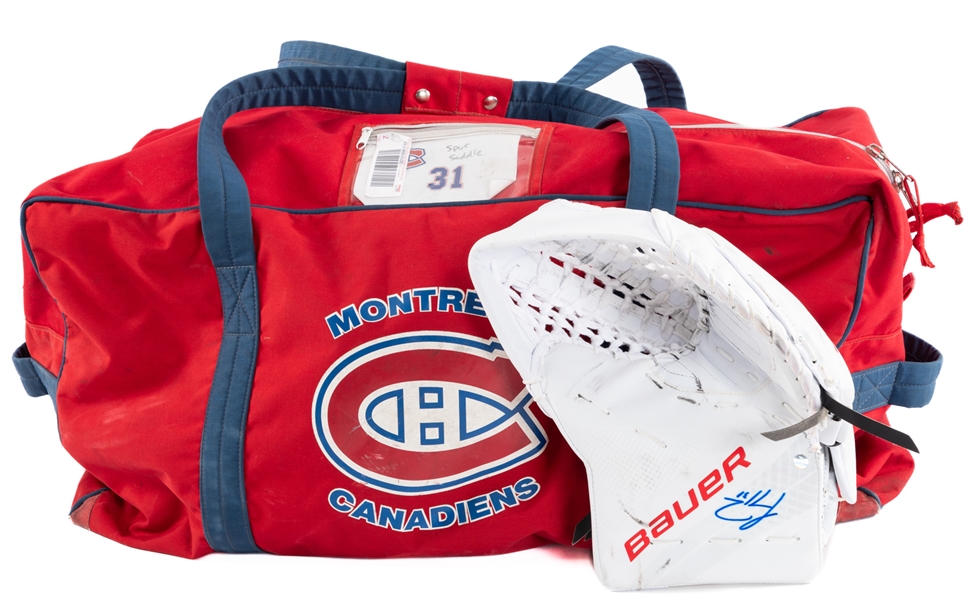 Carey Prices 2010s Montreal Canadiens Signed Pro-Stock Bauer Vapor Player-Worn Glove Plus Montreal Canadiens Equipment Bag from His Personal Collection - Classic Auctions LOA and Frameworth COA