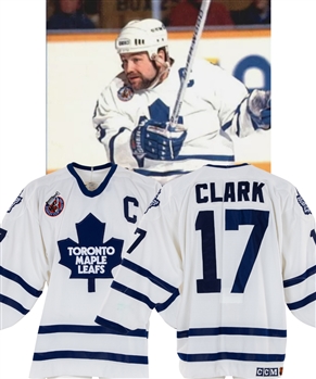 Wendel Clarks 1992-93 Toronto Maple Leafs Game-Worn Captains Home Jersey - Attributed to 1993 Stanley Cup Playoffs! - Stanley Cup Centennial Patch!