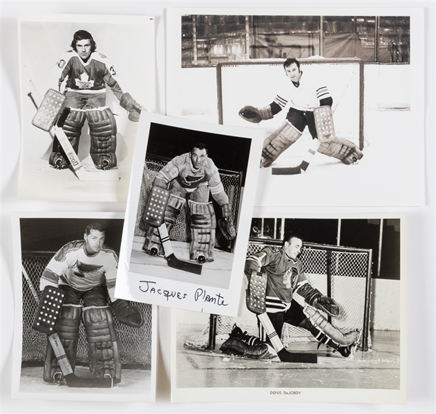 Vintage 1960s/70s Goaltenders Photos of 50+ including Jacques Plante, Gump Worsley, Bernie Parent, Tony Esposito, Ed Giacomin, Roger Crozier and Others  